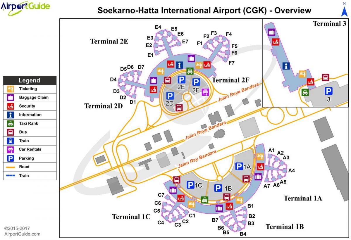 soekarno hatta airport terminal 2 ng mapa