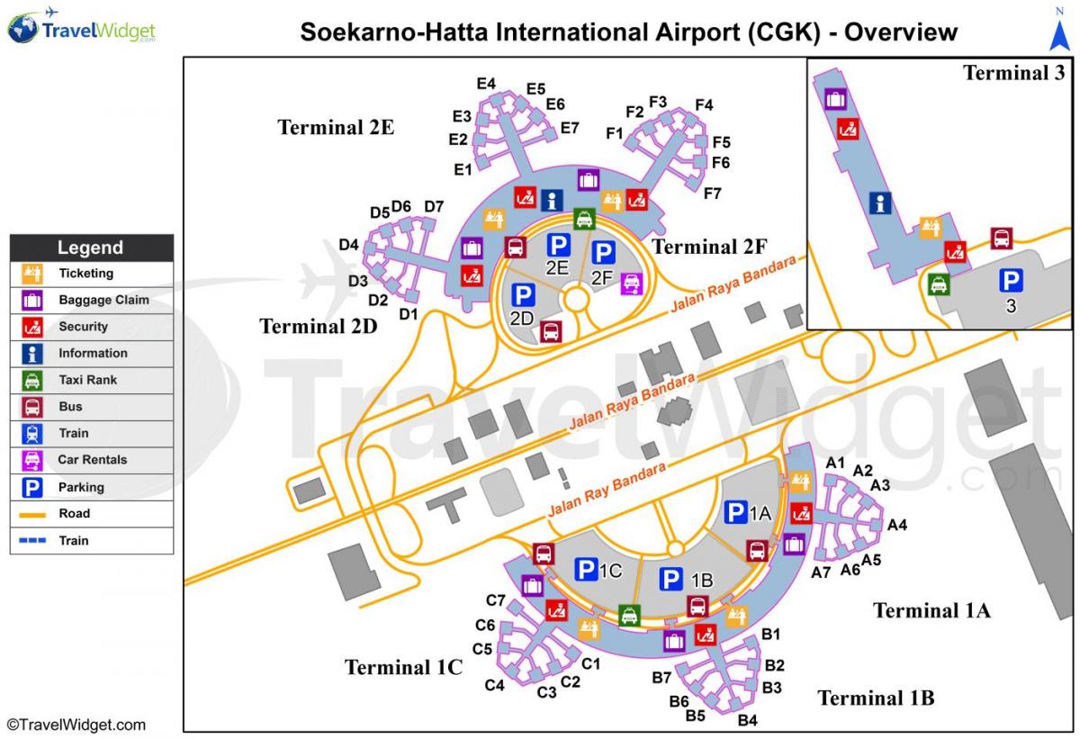 soekarno hatta airport terminal mapa