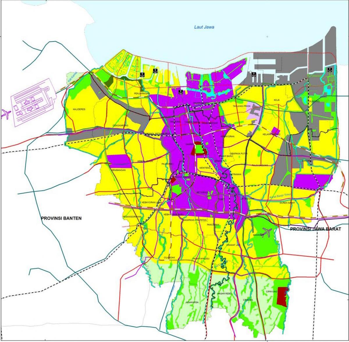 mapa ng Jakarta cbd