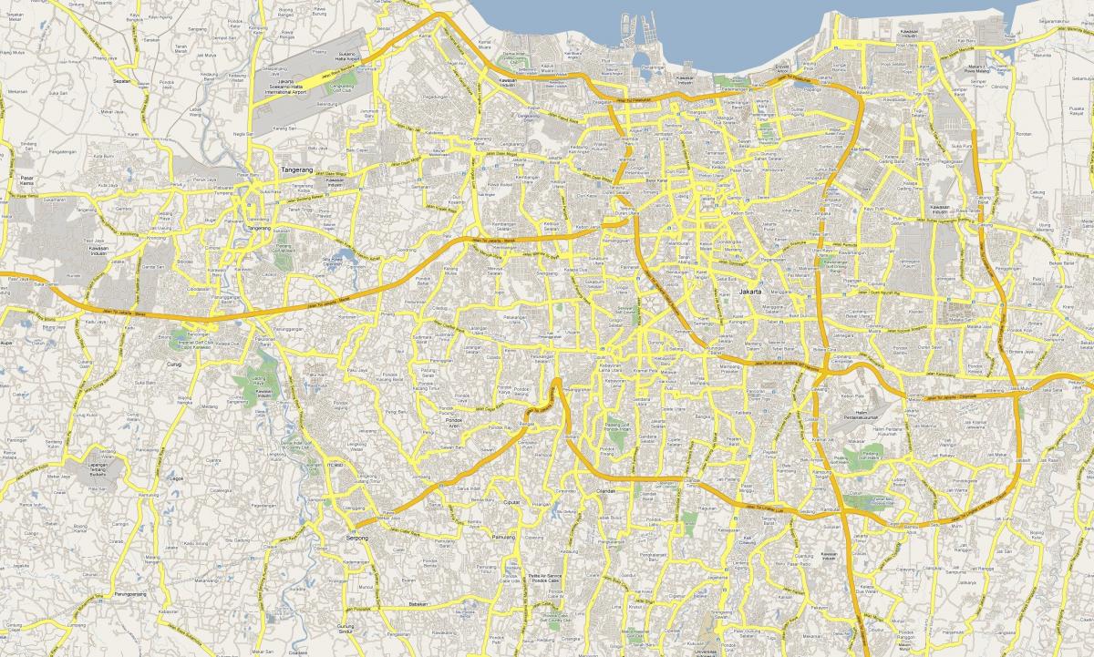 mapa ng Jakarta kalsada