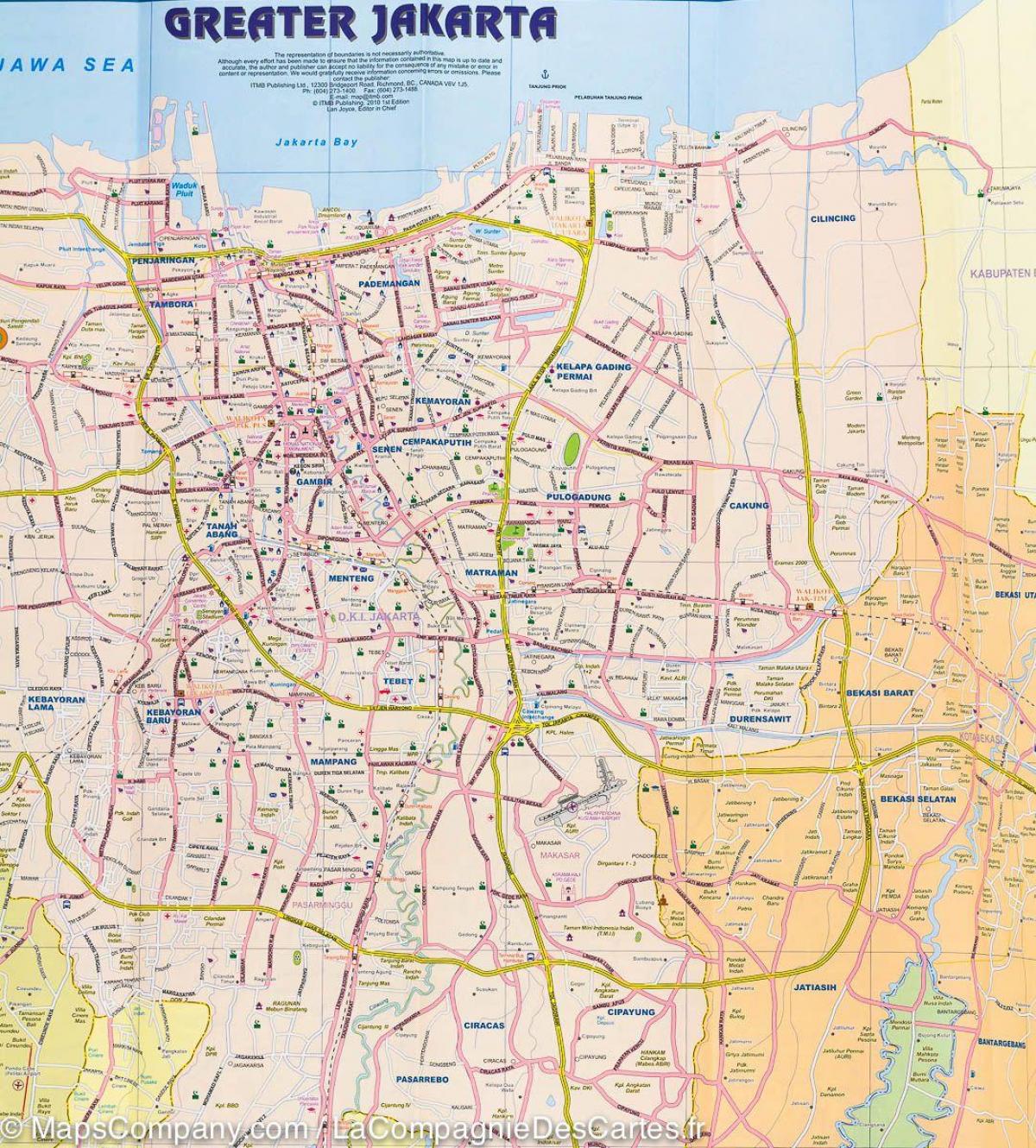 mapa ng kalye Jakarta
