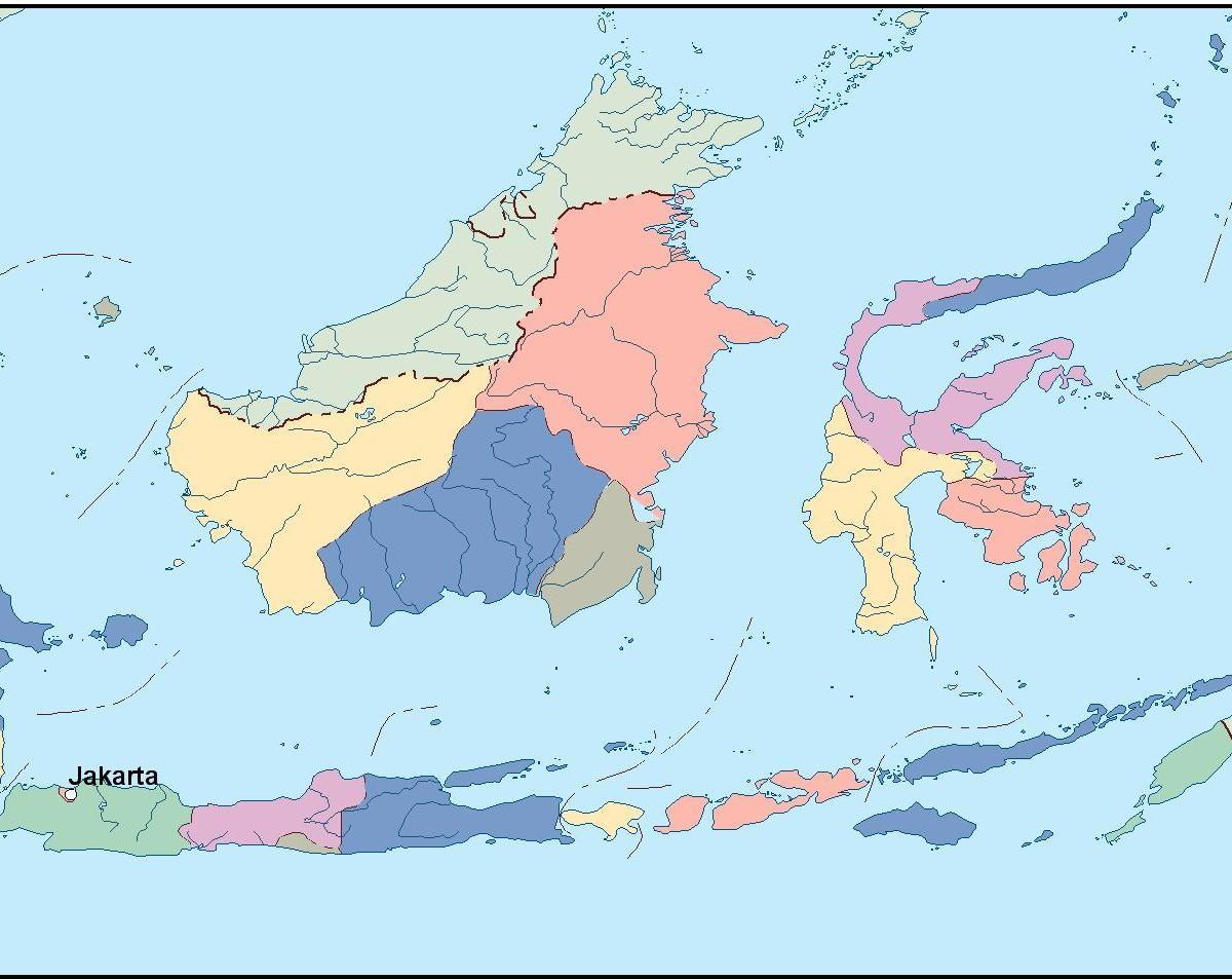 mapa ng Jakarta vector mapa