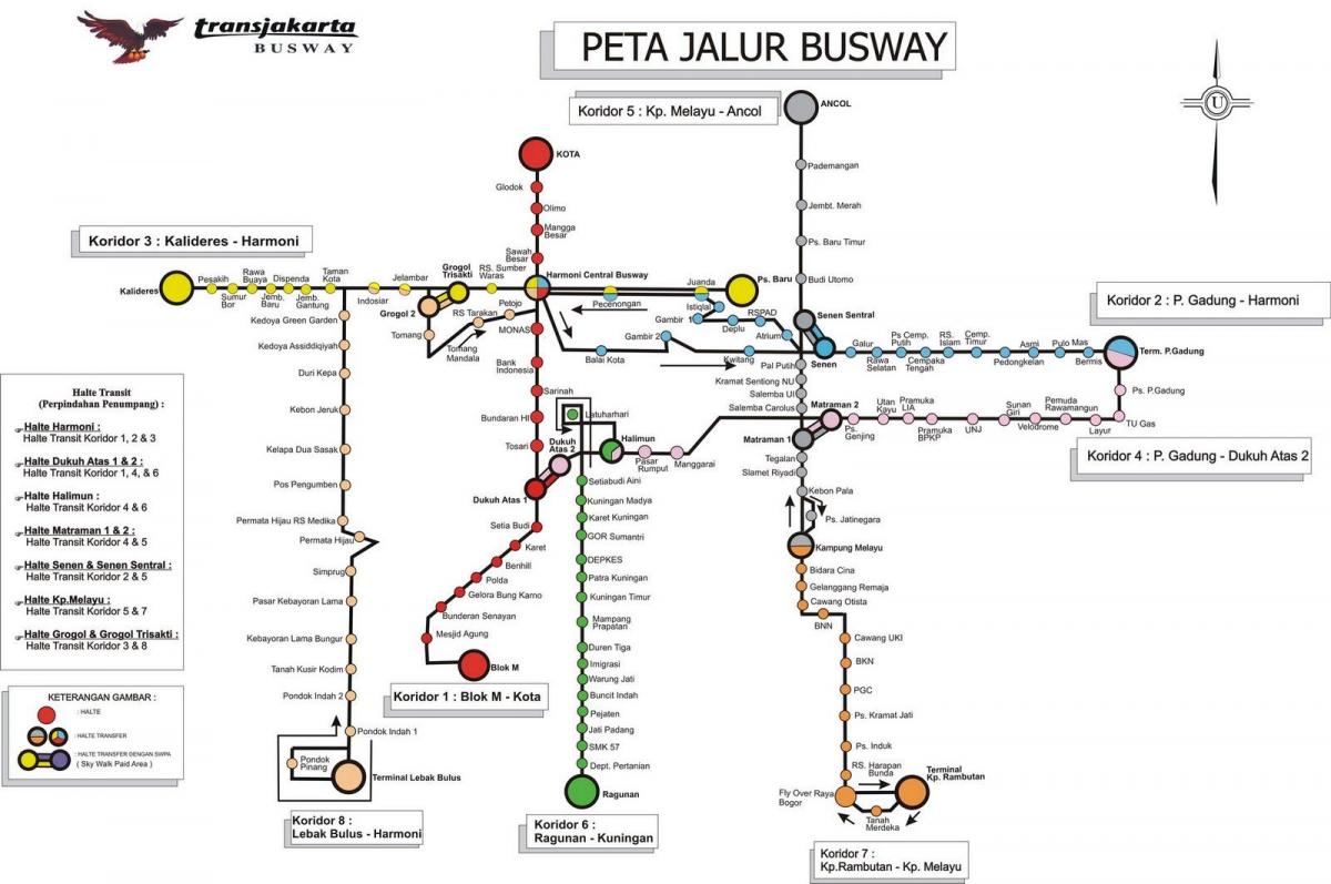 Jakarta bus mapa