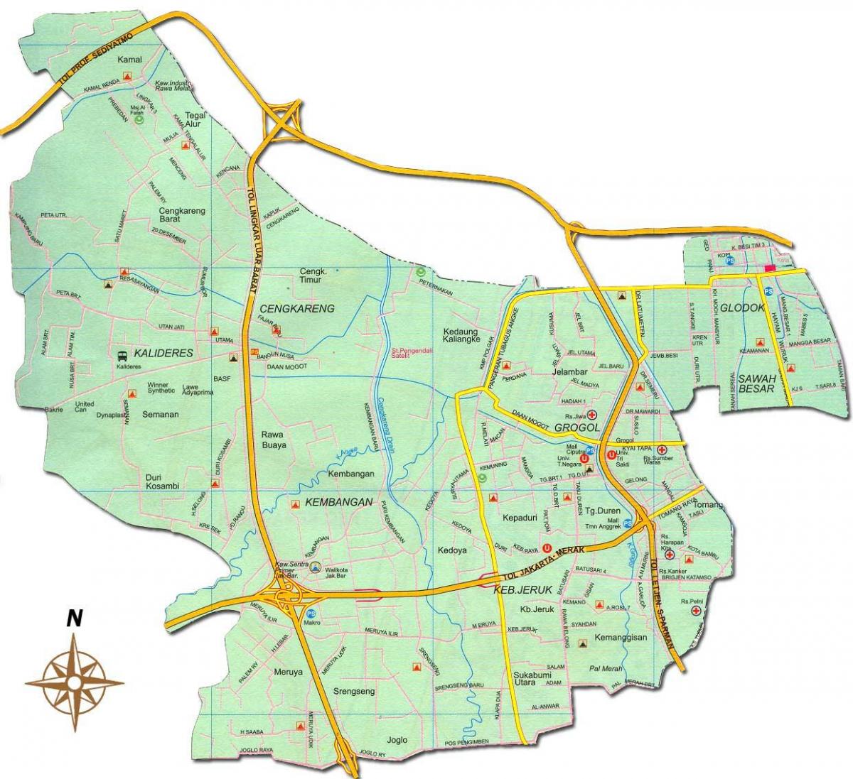 Jakarta barat mapa