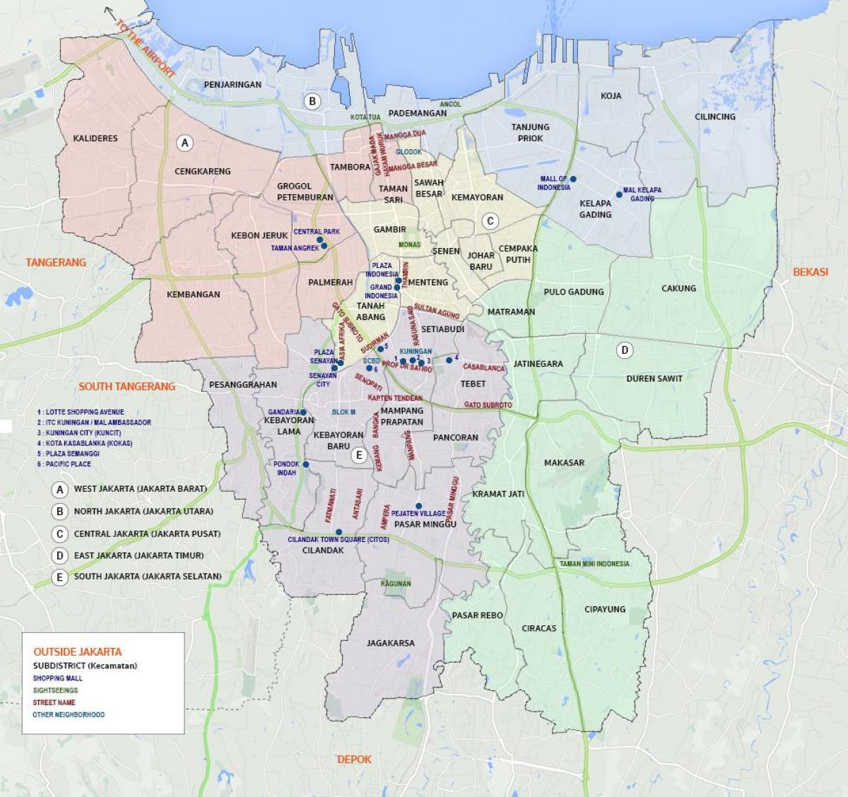 kabisera ng lungsod ng indonesia mapa