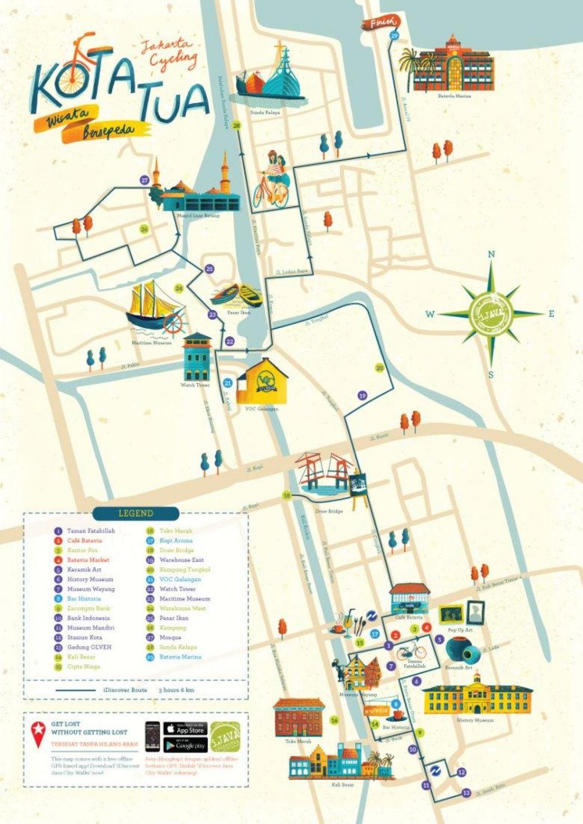 mapa ng kota Jakarta