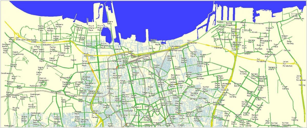 mapa ng hilagang Jakarta