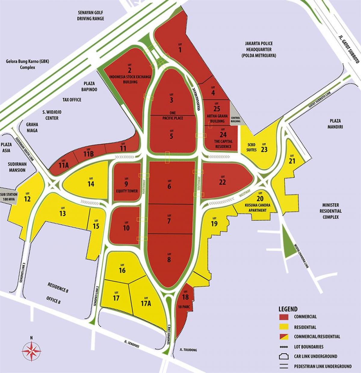 mapa ng scbd Jakarta
