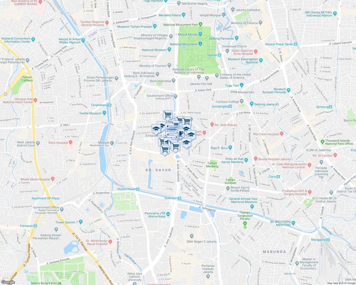 mapa ng thamrin Jakarta