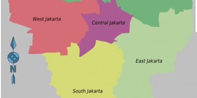 Mapa ng distrito Jakarta